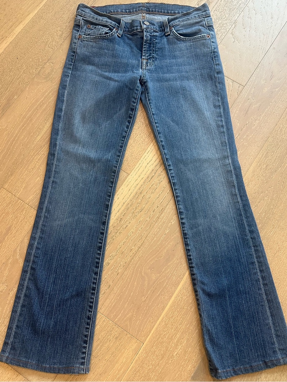 7 For All Mankind Bootcut Jeans Women’s 29 Medium Wash Stretch Denim Y2K